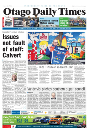 Cover of Otago Daily Times