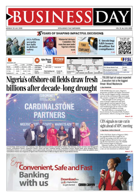 Cover of Business Day (Nigeria)