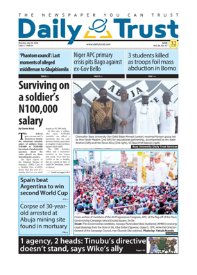 Cover of Daily Trust