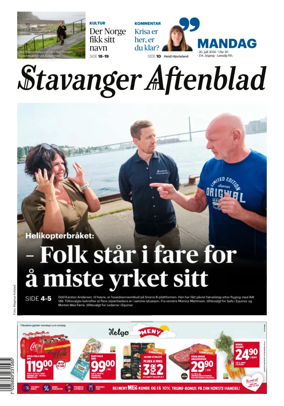 Cover of Stavanger Aftenblad