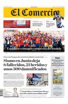 Cover of Diario El Comercio