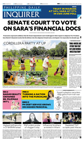 Cover of Philippine Daily Inquirer