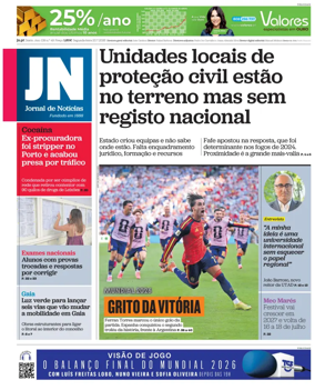 Cover of Jornal de Noticias