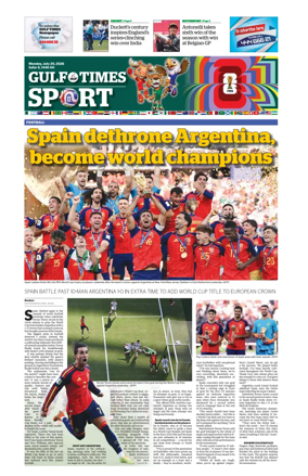 Cover of Gulf Times Sport