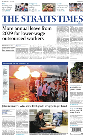 Cover of The Straits Times