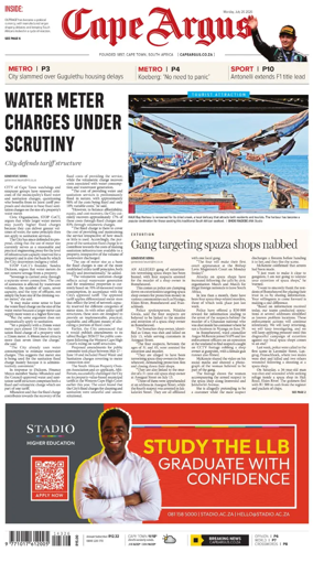 Cover of Cape Argus (PM Edition)