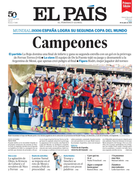 Cover of EL PAIS primera edicion
