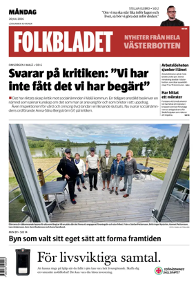 Cover of Folkbladet Vasterbotten