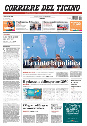 Cover of Corriere del Ticino