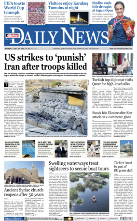 Cover of Hurriyet Daily News & Economic Review