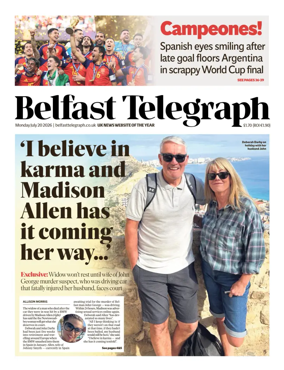 Cover of Belfast Telegraph