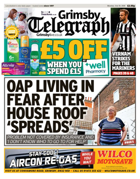Cover of Grimsby Telegraph