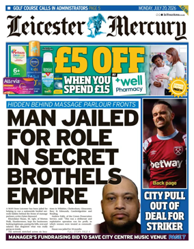 Cover of Leicester Mercury