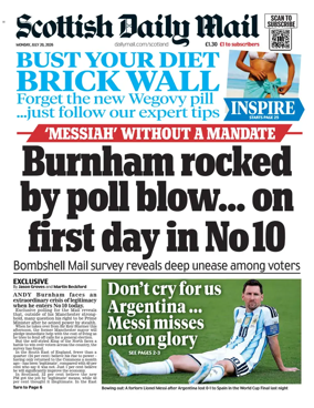 Cover of Scottish Daily Mail