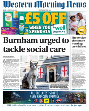Cover of Western Morning News