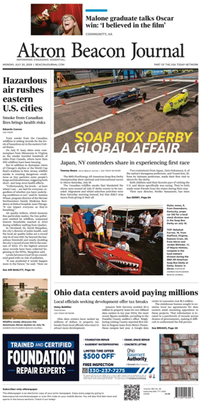 Cover of Akron Beacon Journal