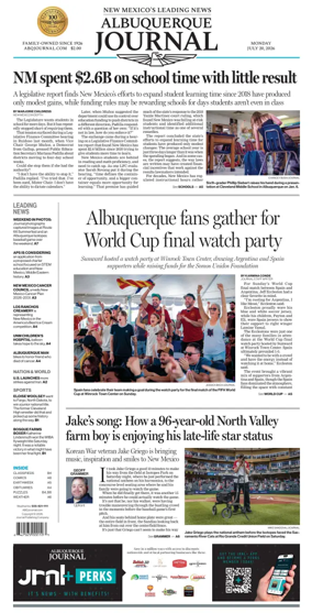 Cover of Albuquerque Journal