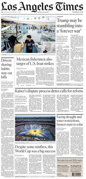 Cover of Los Angeles Times