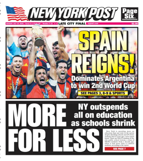 Cover of New York Post