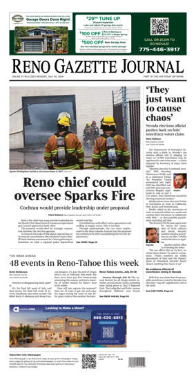 Cover of Reno Gazette Journal
