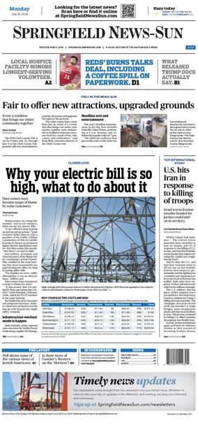 Cover of Springfield News-Sun
