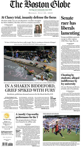 Cover of The Boston Globe