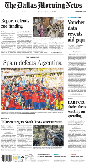 Cover of The Dallas Morning News