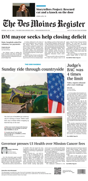Cover of The Des Moines Register