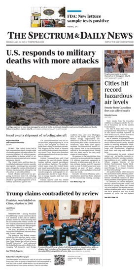 Cover of The Spectrum & Daily News