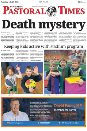 Cover of Deniliquin Pastoral Times