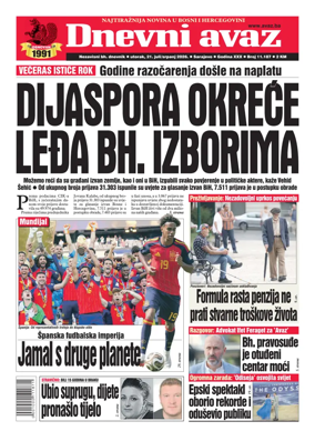 Cover of Dnevni avaz