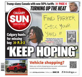 Cover of Calgary Sun