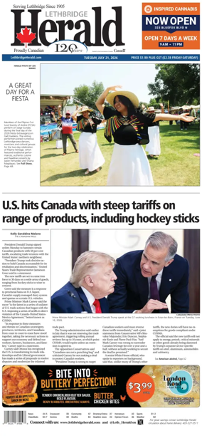 Cover of Lethbridge Herald