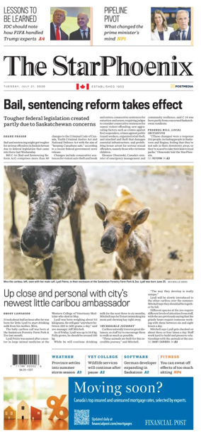 Cover of Saskatoon StarPhoenix