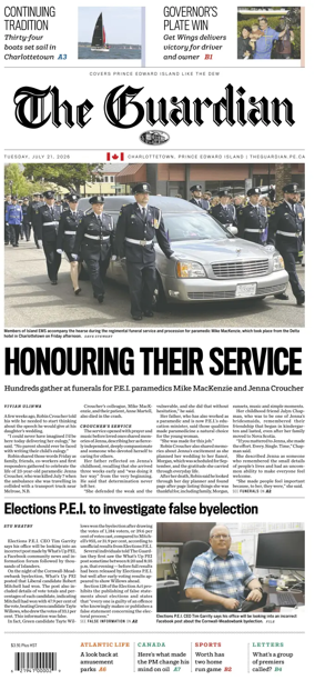 Cover of The Guardian (Charlottetown)