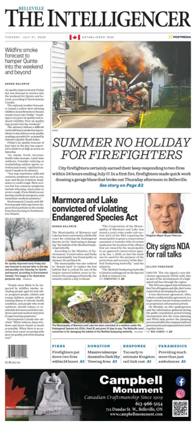 Cover of The Intelligencer (Belleville)