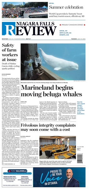 Cover of The Niagara Falls Review