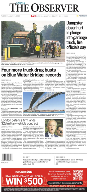 Cover of The Observer (Sarnia)