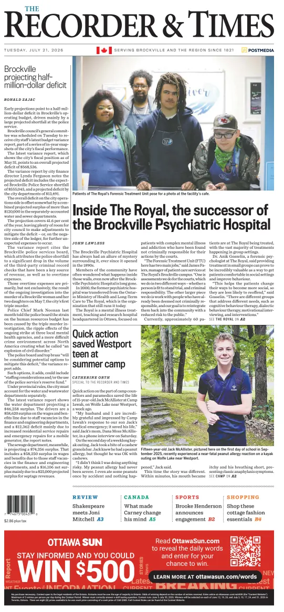 Cover of The Recorder & Times (Brockville)