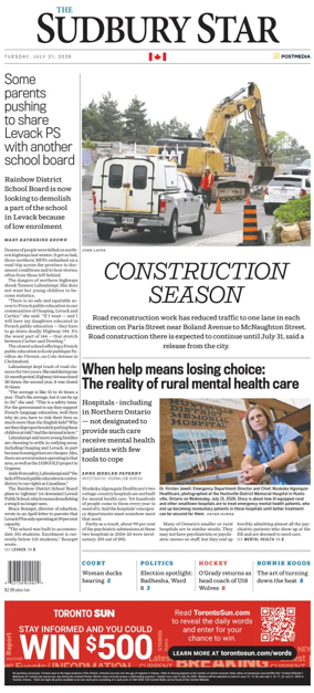 Cover of The Sudbury Star