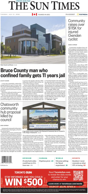 Cover of The Sun Times (Owen Sound)