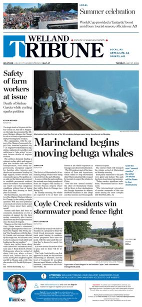 Cover of The Welland Tribune