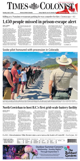 Cover of Times Colonist