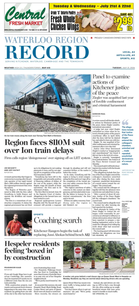 Cover of Waterloo Region Record