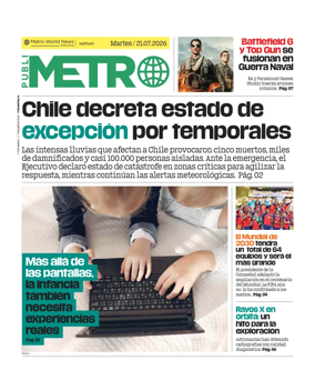 Cover of Publimetro Chile