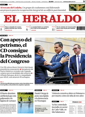 Cover of El Heraldo (Colombia)