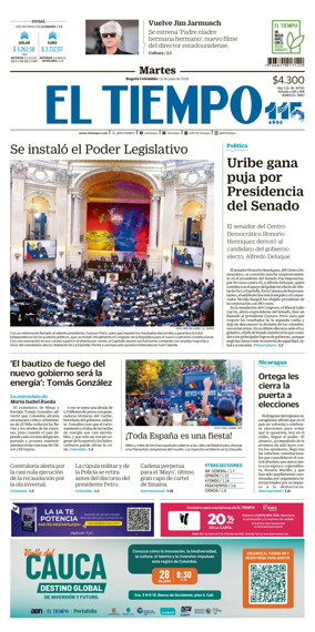 Cover of El Tiempo (Bogota)