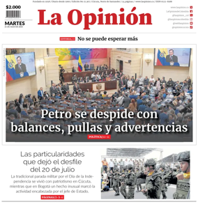 Cover of La Opinion
