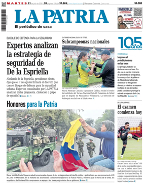 Cover of La Patria (Colombia)