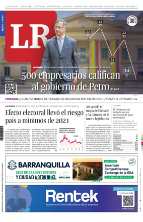 Cover of La Republica (Colombia)